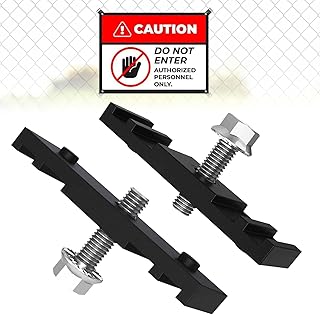 Chain Link Fences Signs Mounts 60 pcs | Sign Bracket Suits for Regular 3/8" Drilled Hole Signs | Chain Link Fence Easy Sign Mounting Tools for Farm Fence Warning Signs