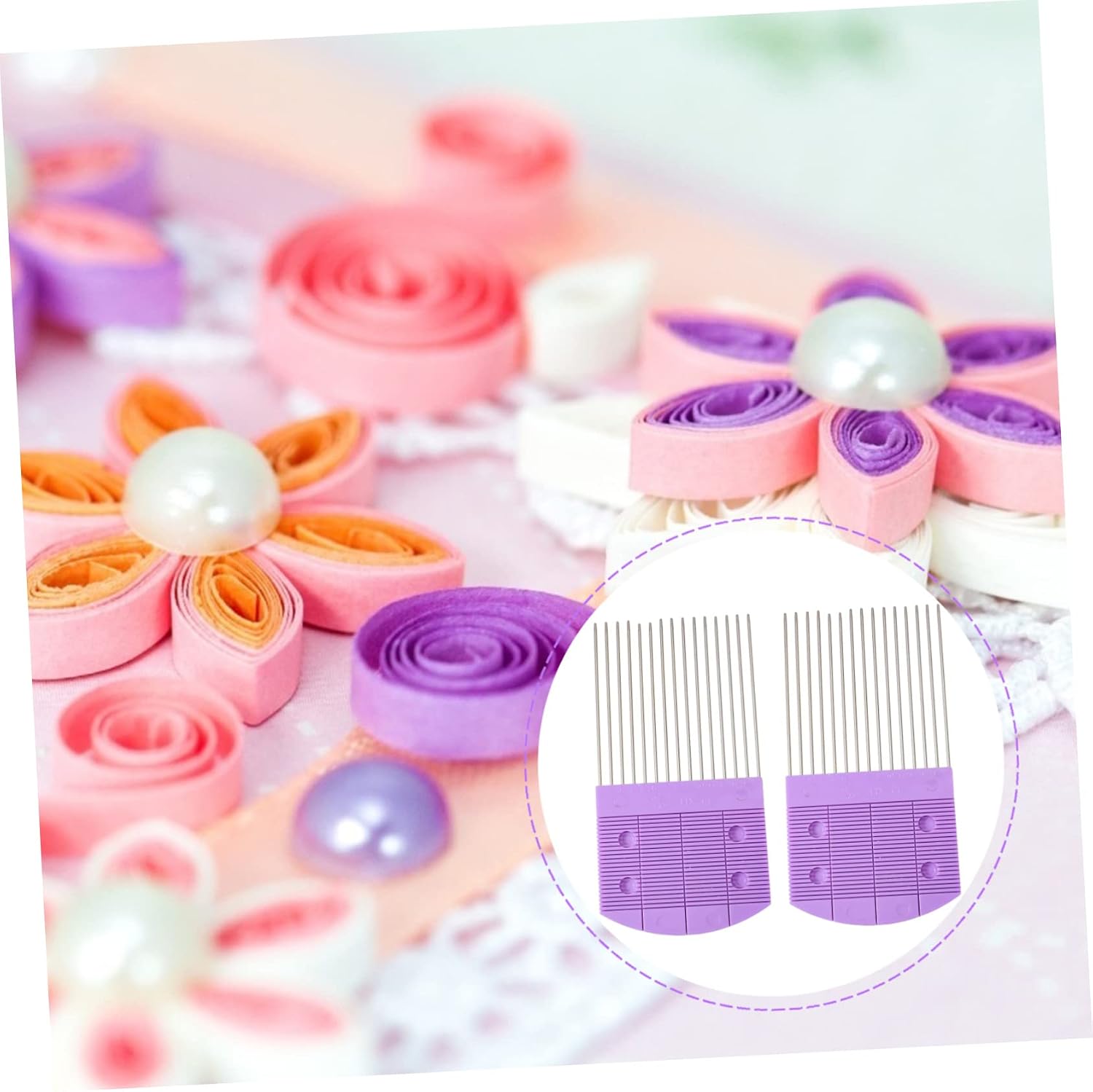 DOITOOL 2pcs Quilling Combs Paper Rolling Tools Quilling Kits for Adults Beginners