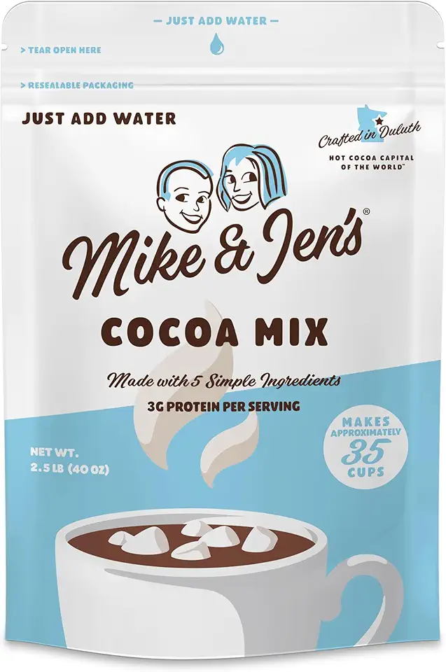 Mike &amp; Jen's Hot Cocoa Mix - Rich and Creamy Chocolate Powder Drink, Bulk Size, 2.5 LB (40 oz), 35 Servings