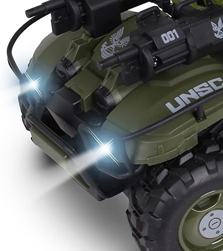 Miniatura 9 de NKOK Halo Infinite: Gungoose & Master Chief 2.4 GHz Radio Control - W/Turbo Boost, vehículo Gungoose con Master Chief (762), luces de trabajo