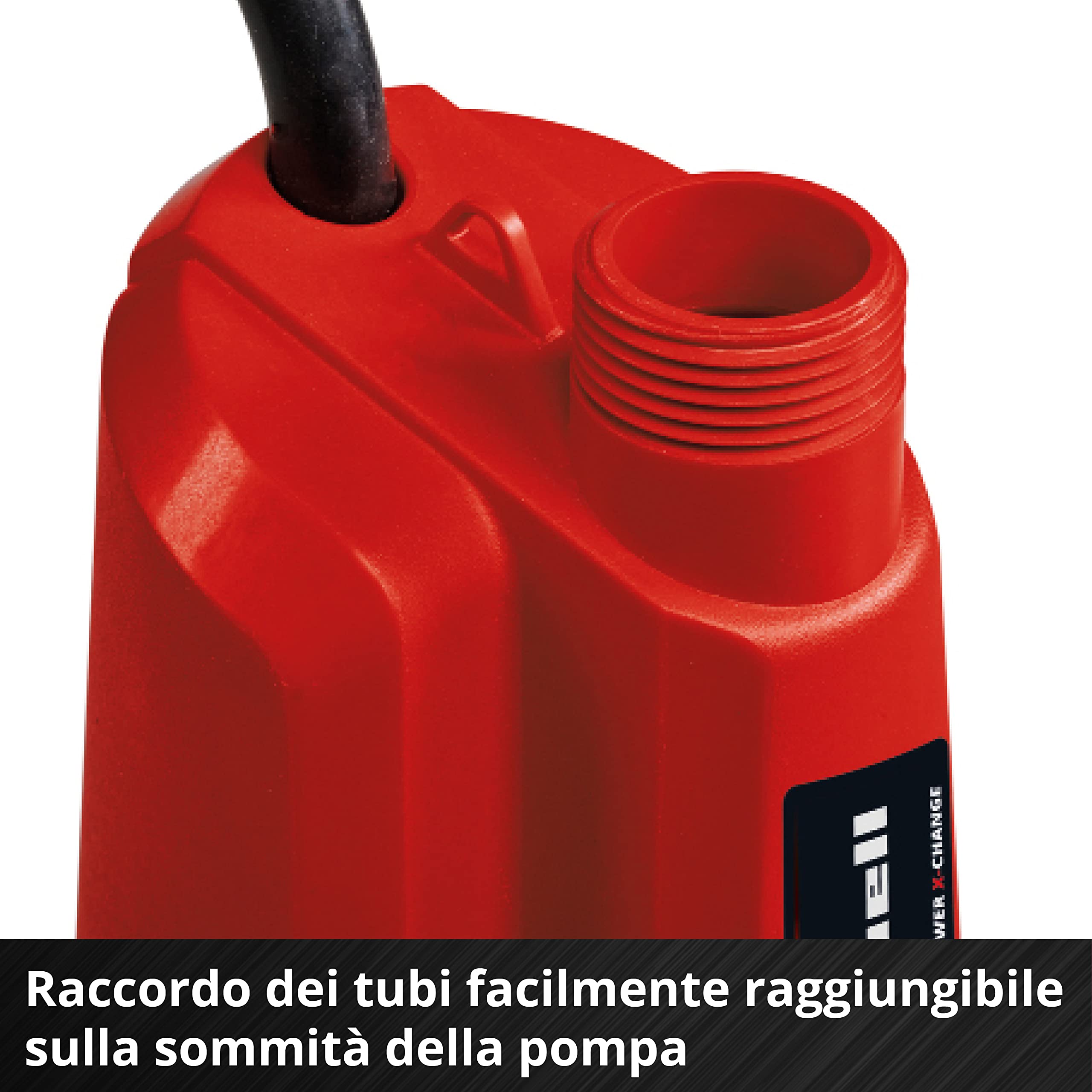 Einhell GE-PP 18 RB Li - Solo Pompa a immersione acqua piovana (18V, prevalenza 20 m, portata 3000 L/h, profondità max 4 m, senza batteria e caricabatteria)