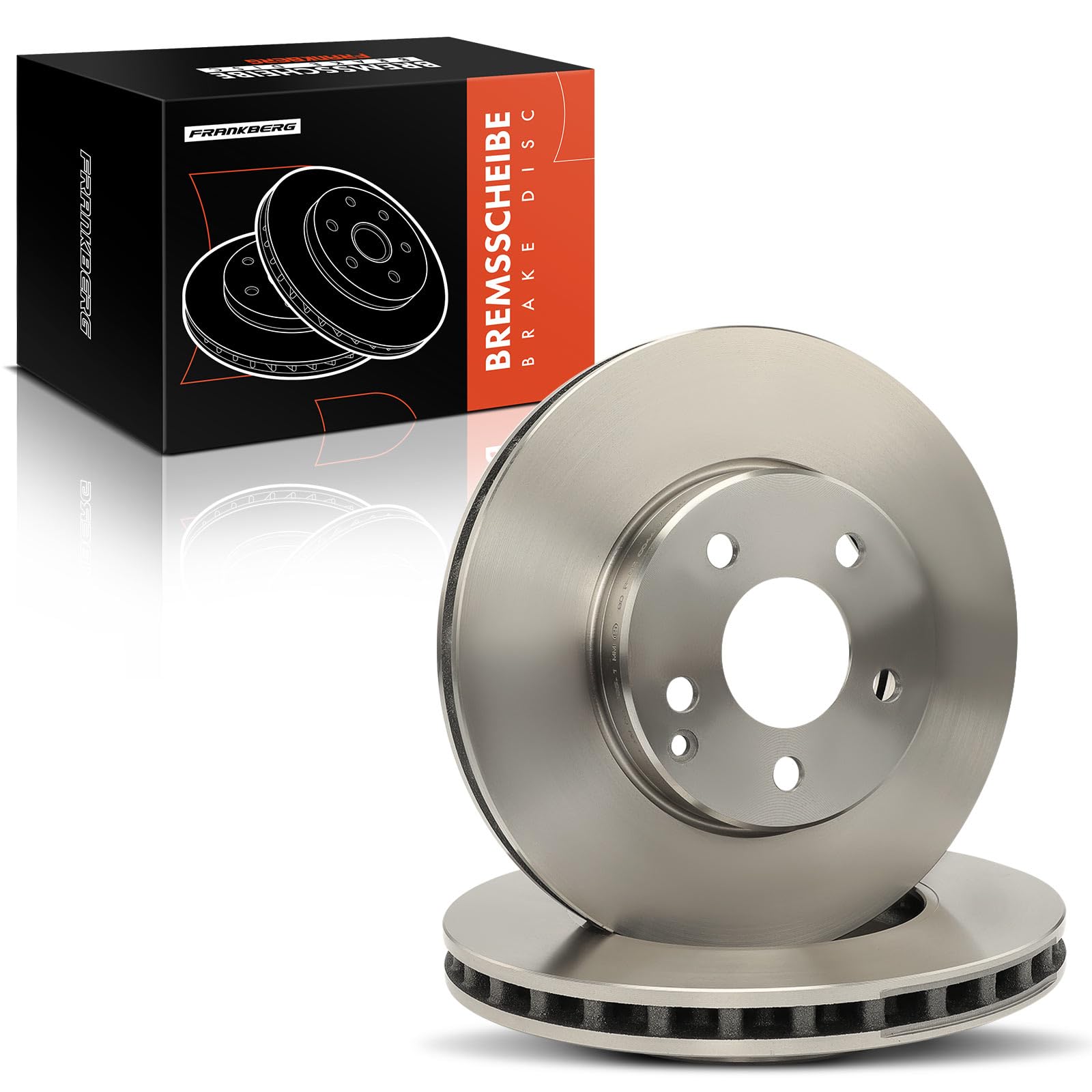Frankberg Juego de discos de freno incl. 2x discos de freno delanteros ventilados Ø259mm Compatible con Clase E W211 Clase E T-Model S211 Clase E Reemplazo# 2114210712,2114210812