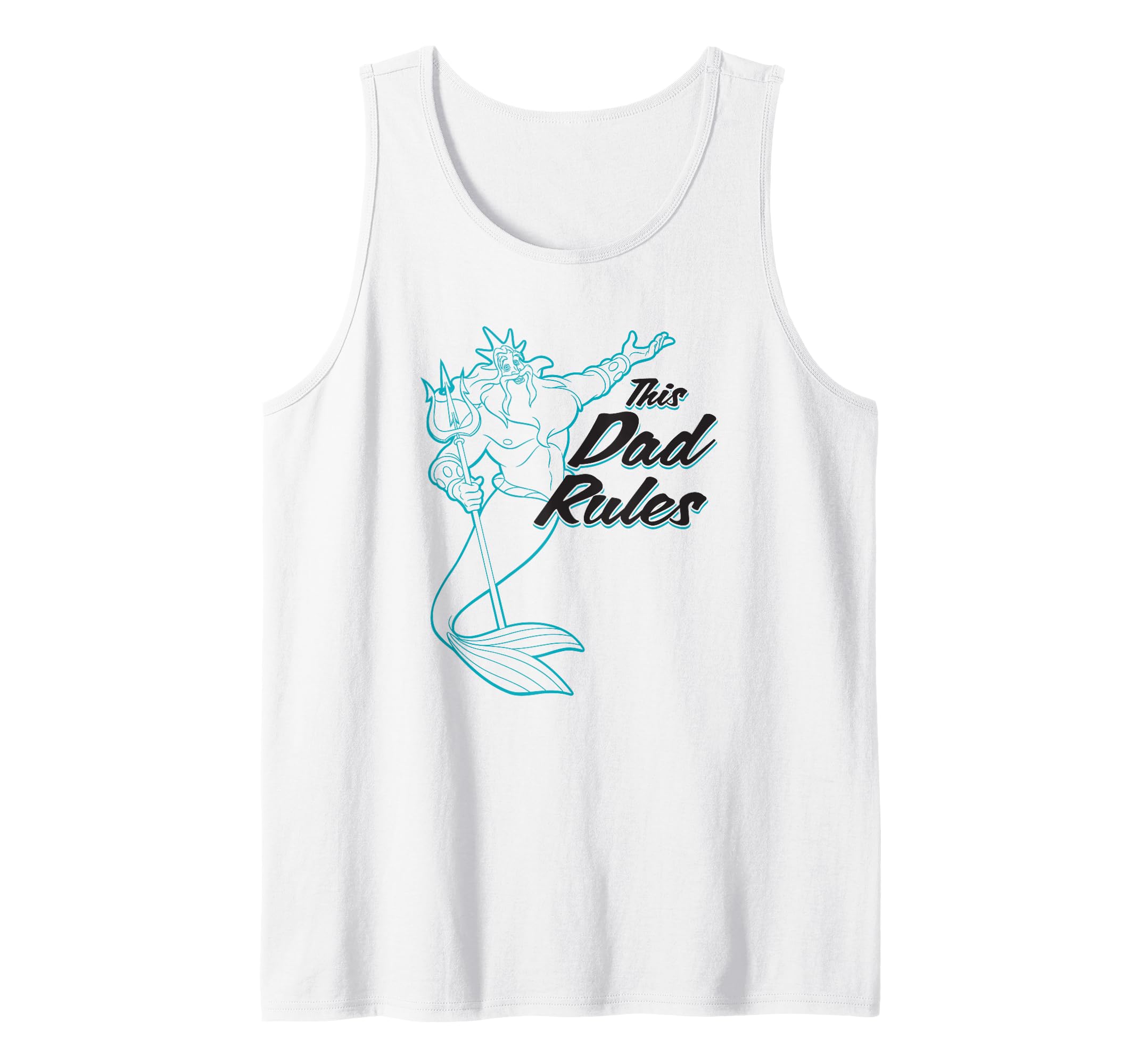 Disney The Little Mermaid King Triton Dad Rules Men's Tank Top
