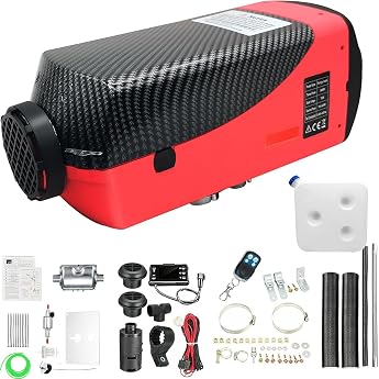 Air Diesel Heater Auxiliary Heater 12 V 8 KW Air Heater Air Diesel Auxiliary Heater with LCD Display & Remote Control Air Diesel Heater for Motorhome Car Caravan Truck Yacht Red