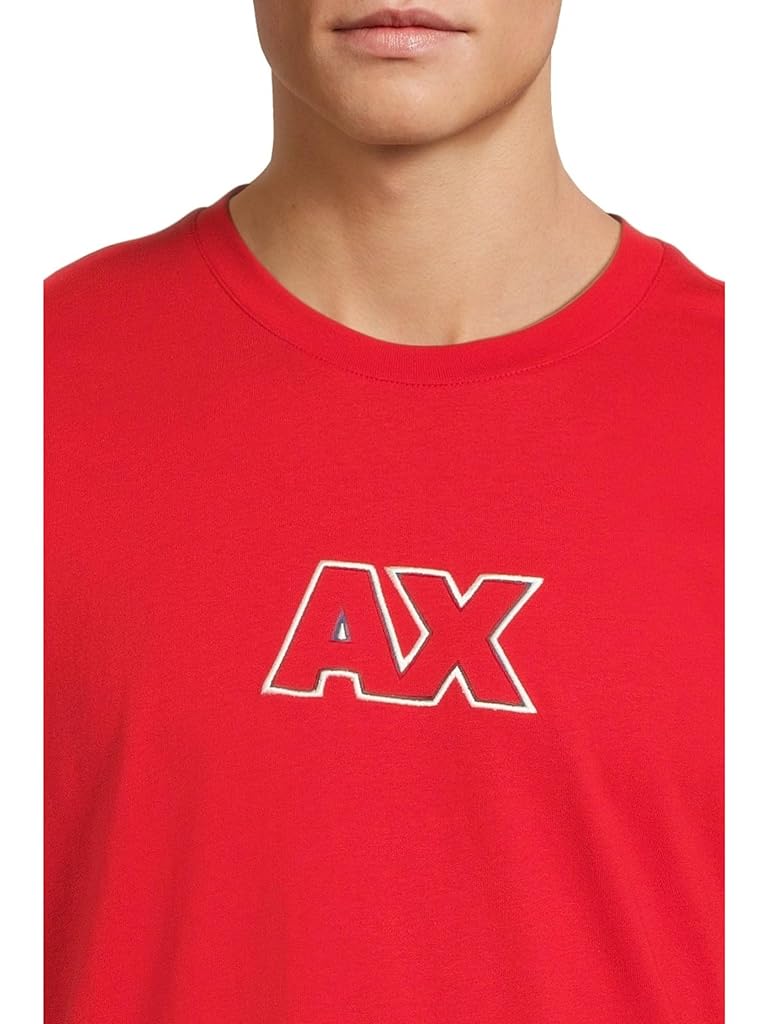 Red Armani Exchange Heavy Cotton Jersey T-shirt