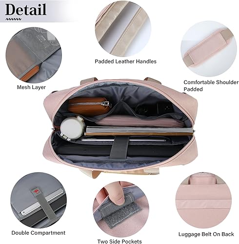 Miniatura 3 de Bolsa de hombro para laptop de 17 pulgadas con bolsa organizadora de cables, funda impermeable para laptop para mujeres, maletín de negocios,