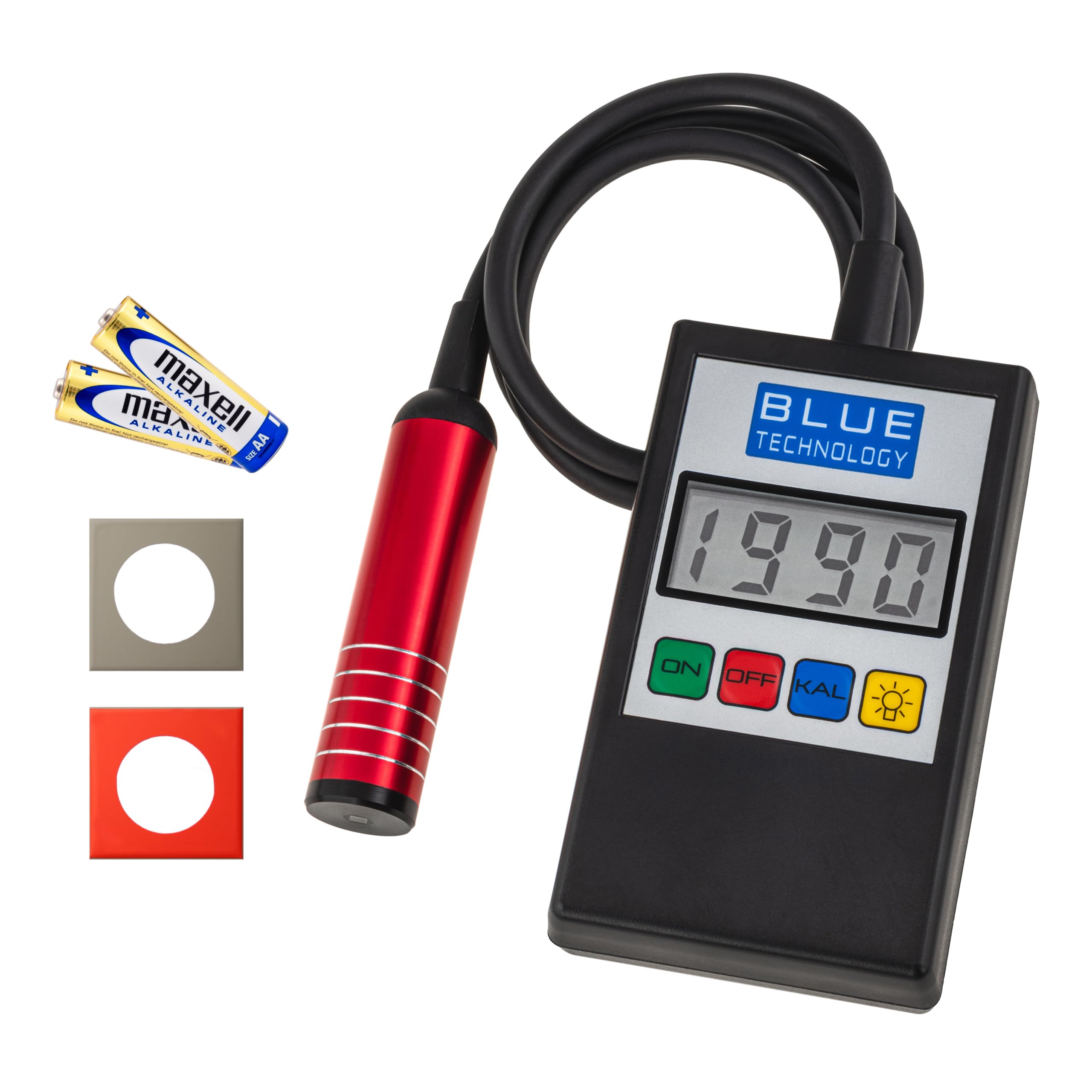 MGR-11-S-AL Coating Thickness Meter Paint Tester Paint Coating Meter (Steel & aluminum) Made in EU,Black,11cm x 6,5cm x 2,8cm