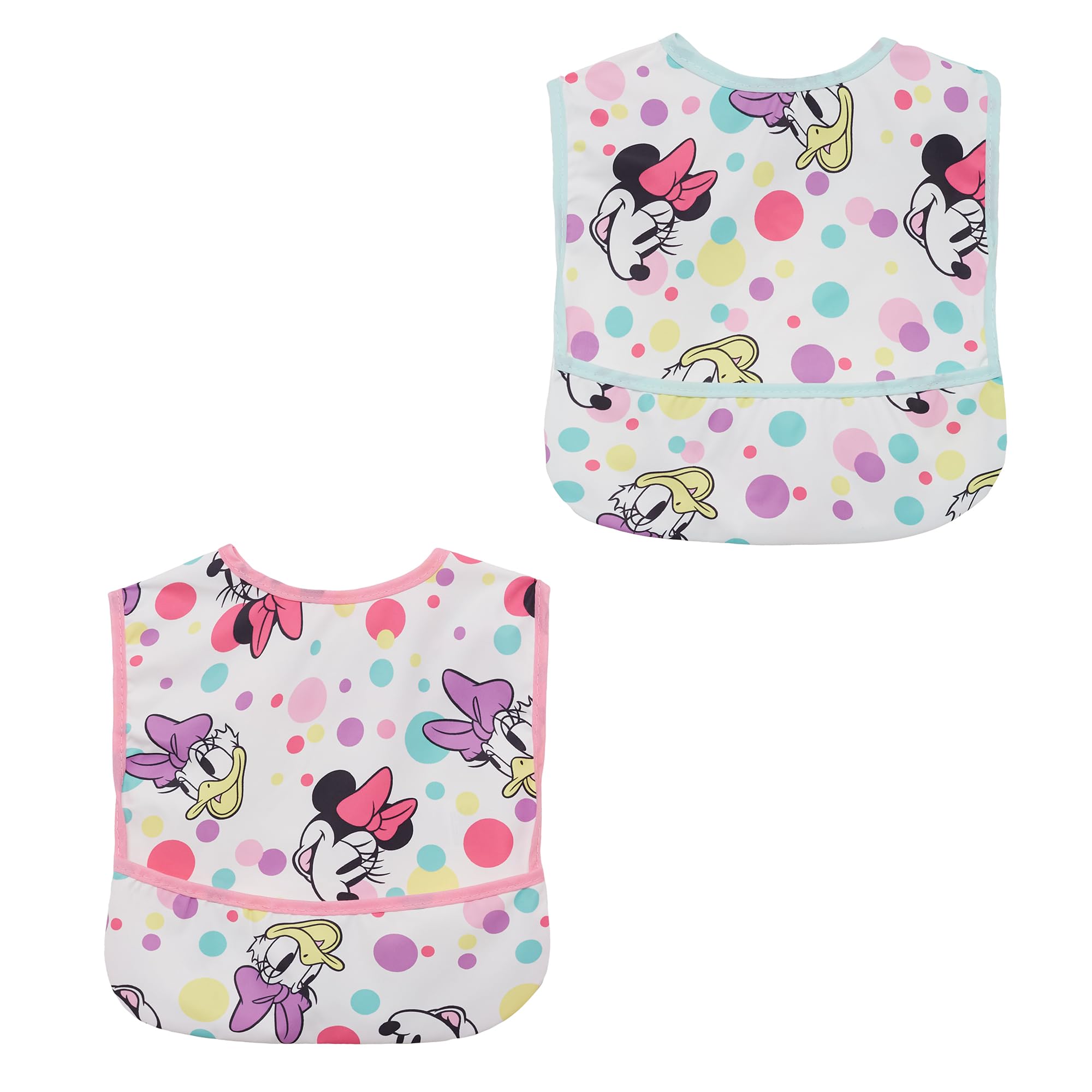 Ellepi Bavaglini Disney Plastificati con Tasca Minnie & Topolino 2 Pezzi