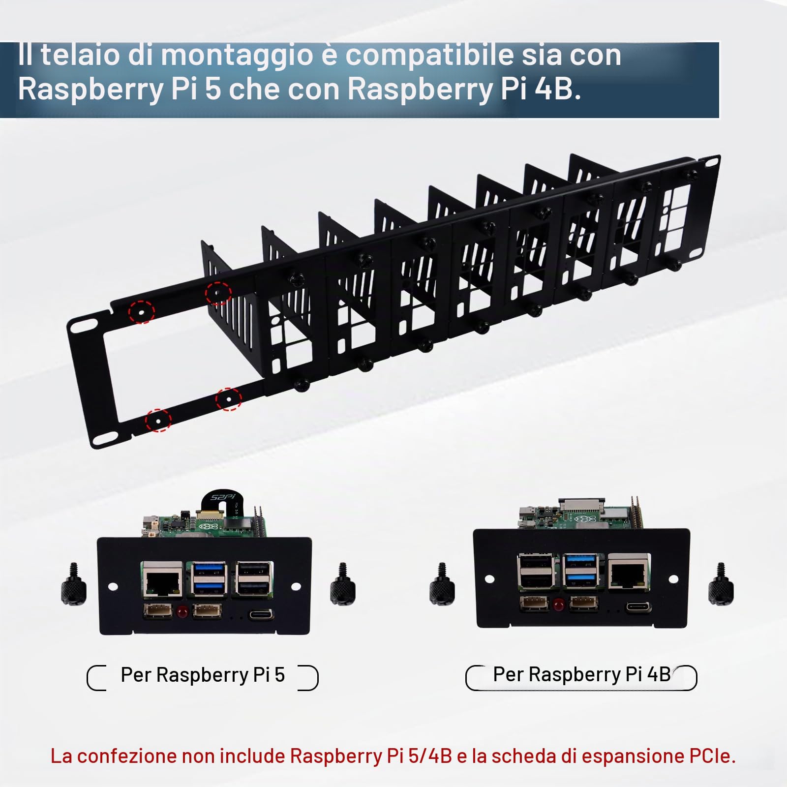 GeeekPi 19" 2U Rack Mount for Raspberry Pi 5/4B