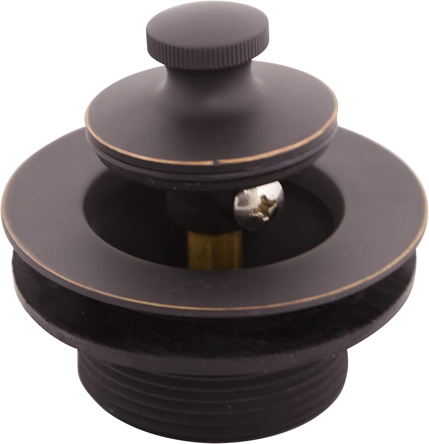 Design House Lift and Turn Bath Drain Plug Kit with Two-Hole Overflow Faceplate, Oil Rubbed Bronze – Design House, 522342