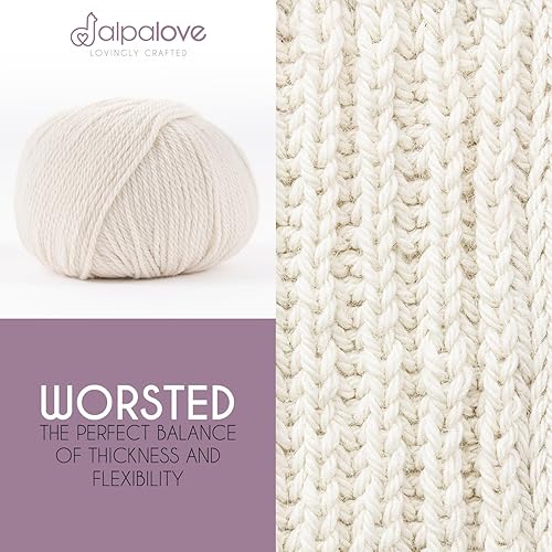 Vista 125 de Bulky Set (6 x 1.75 oz) Super Soft Baby Alpaca Hilo de tejer gris verde 328 yardas Gris Verde,Beige,Azul y verde,Cappuccino,Azul Oscuro,Gris