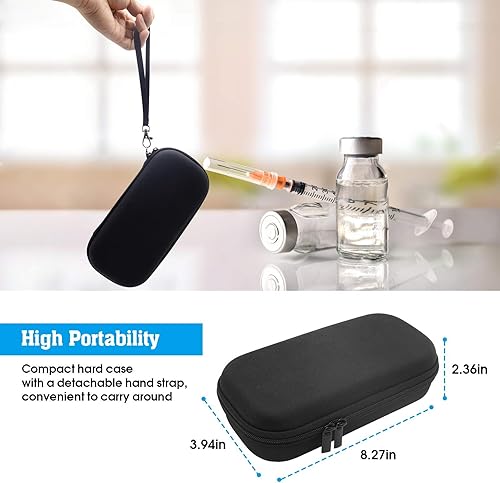 Miniatura 2 de ProCase Estuche de transporte de viaje enfriador de insulina, organizador de medicamentos diabéticos, bolsa de enfriamiento aislada con 2 paquetes