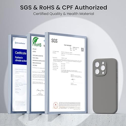 Vista 25 de ORNARTO Compatible with iPhone 15 Pro Max Case with 2 x Screen Protector, Shockproof Liquid Silicone Cover, Drop Protection Phone Case for iPhone 15