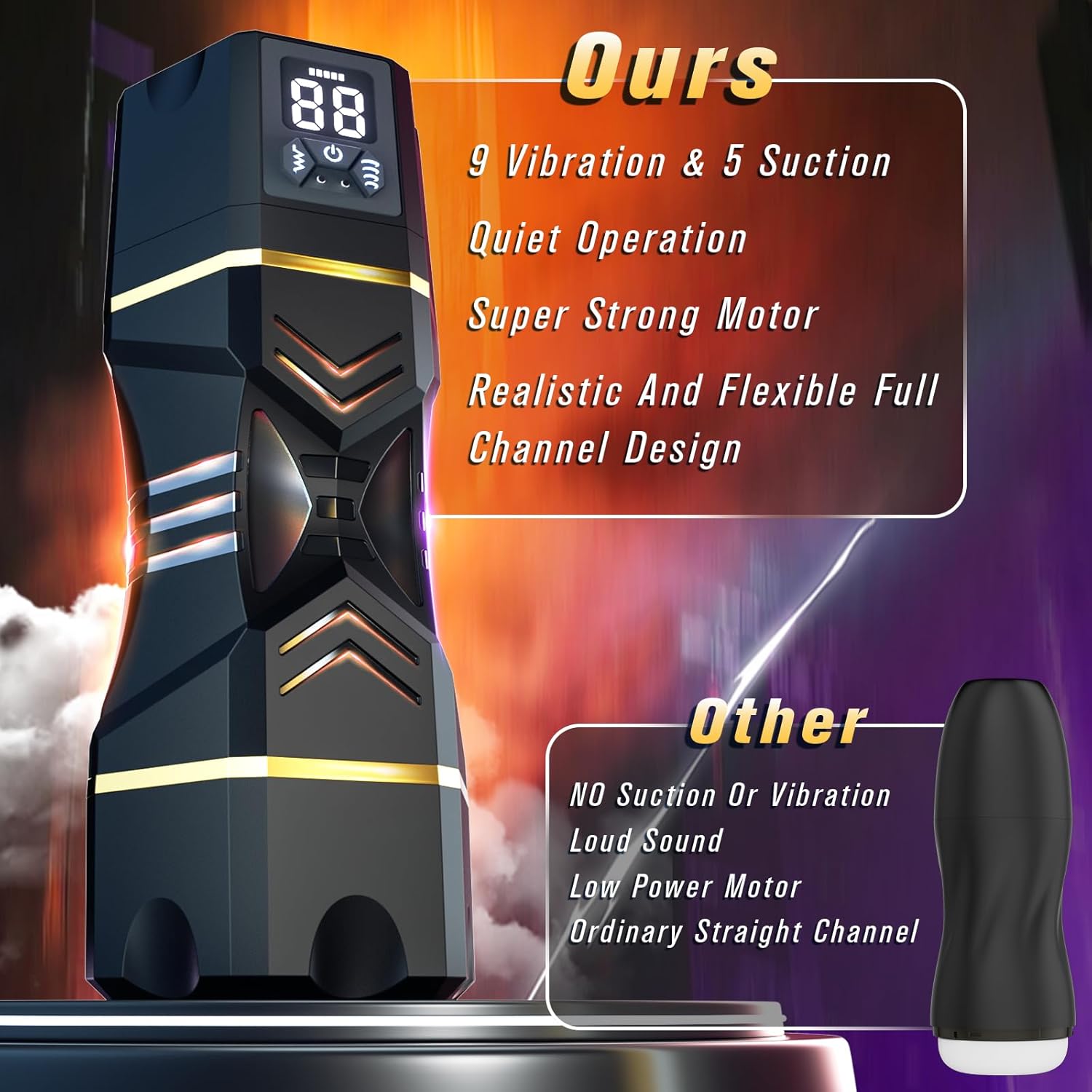 Male Masturbator Sex Toys for Men - Vibrating Pocket Pussy with 5 Sucking Blowjob Modes, 9 Vibration Modes Penis Pump Adult Sex Toy, 3D Realistic Texture Vaginal, Soft Sleeve Couple Sex Toys & Game