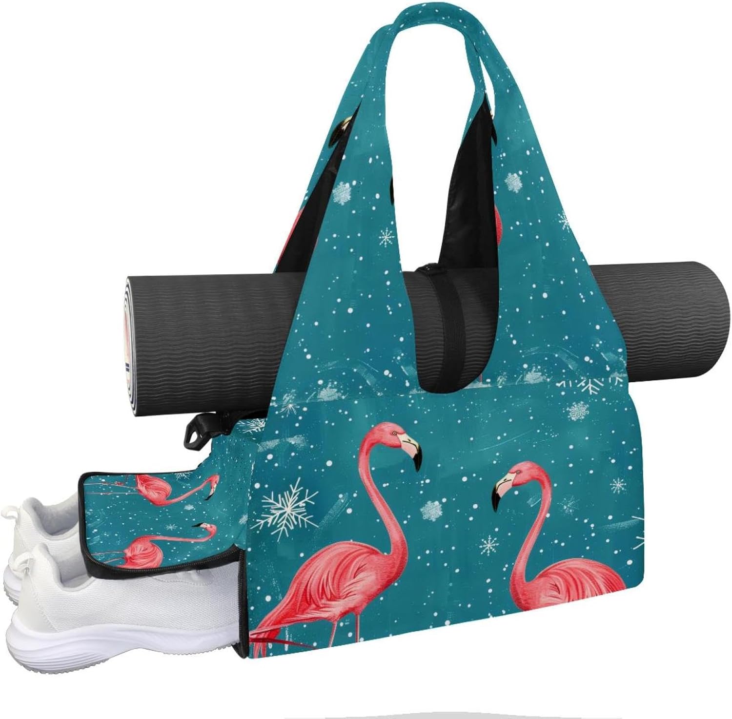 Gym Bag for Women, Avocado Yoga Mat Bag with Shoe Compartment, Sport Yoga Gym Bag with Yoga Strap, Carryall Yoga Tote Bag