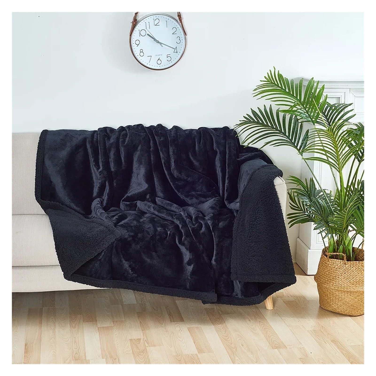 Manta Impermeable Manta impermeable for mascotas, a prueba de orina líquida, manta for perros, sofá cama, funda protectora de muebles de franela polar/mantas for camas(Black,XL (145x216cm))