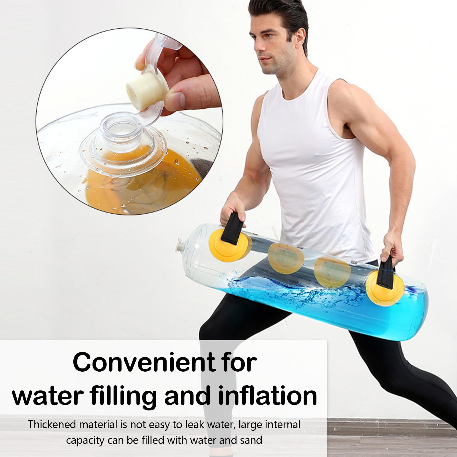 Aqua Bag, Power Bag 20kg Allenamento Sand Bag Fitness Water Bag Sacca D'acqua Riempibile per Cardio Borsa per Acqua da Allenamento per Fitness Casa Palestra Yoga