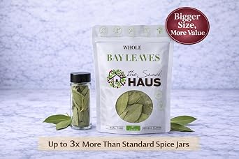 The Snack Haus Turkish Bay Leaves, Whole Leaf, Laurus Nobilis, 2 oz