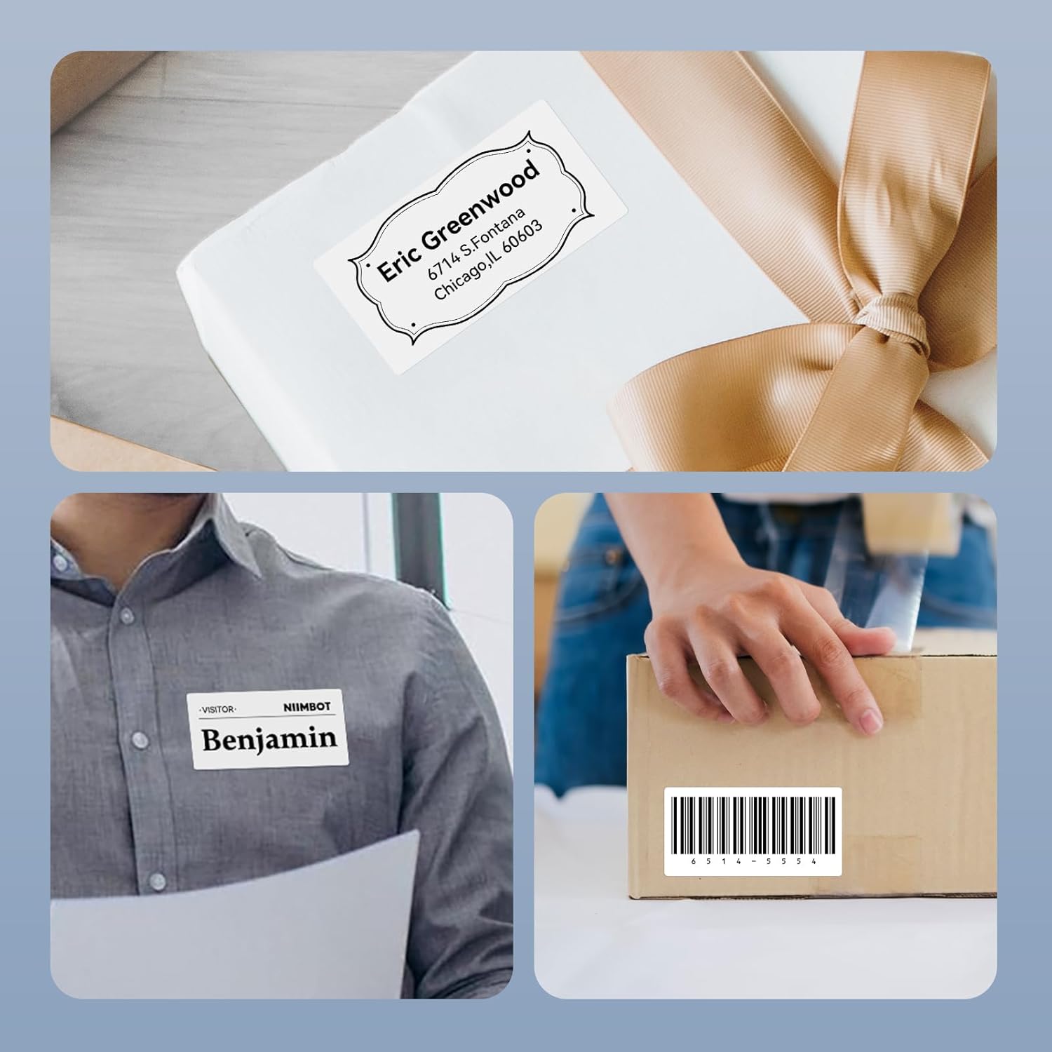 NIIMBOT Labels,Self-Adhesive Large Roll Label, 2.01"×4.02"(51×102MM) 300 Labels/Roll, Compatible with NIIMBOT K3 Desktop Printer, Thermal Tape for Mailing Address Barcode Office Business - Image 6