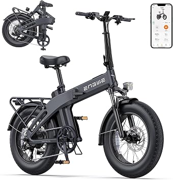 ENGWE EP-2 3.0 Folding Electric Bike, 1500W Peak Motor, 48V 15Ah Battery, up to 65 Miles Range, 28 MPH, Torque Sensor, Hydraulic Brakes