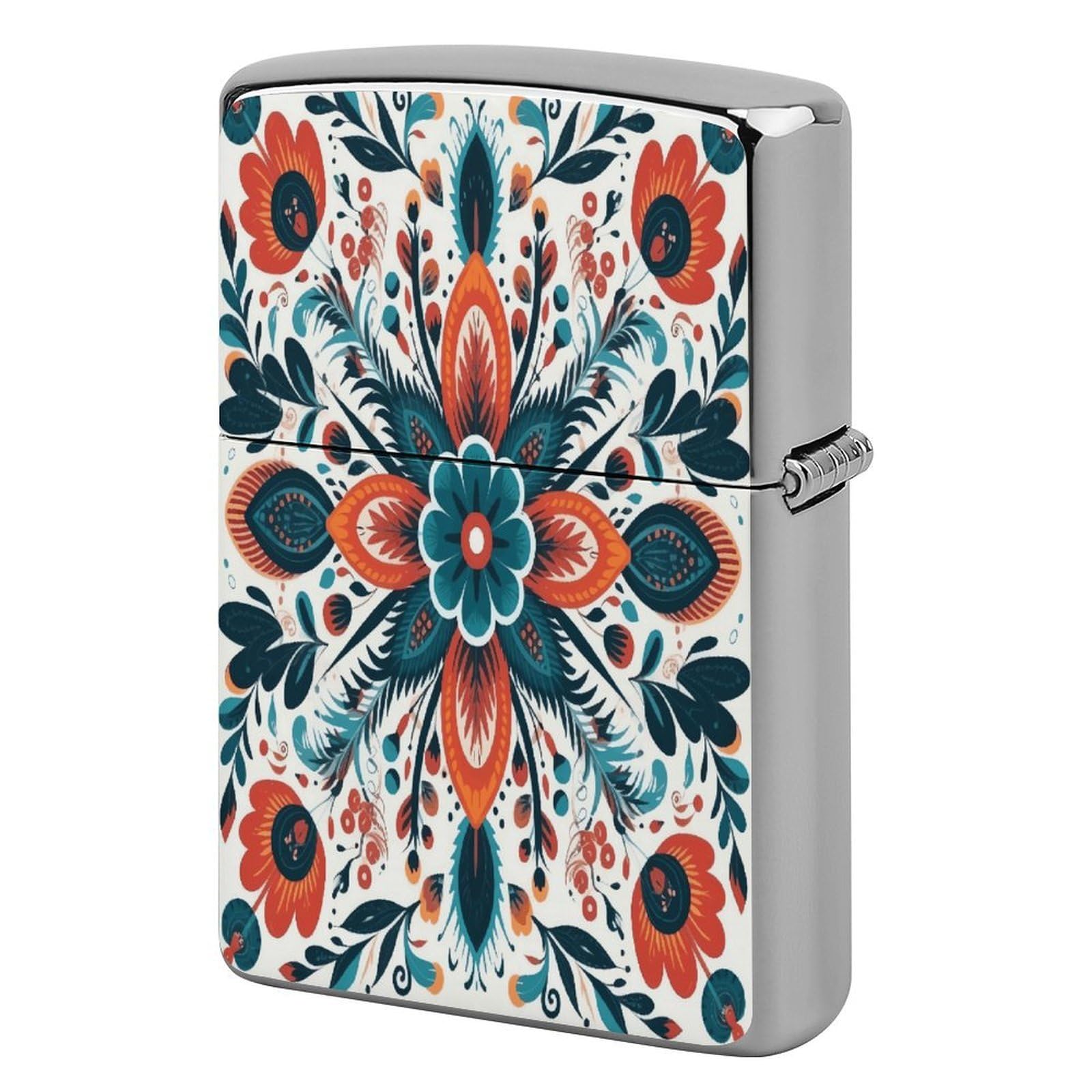 Fodpand Style Flower Decorative Pattern Metal Lighter Case Cover Lighter Sleeve