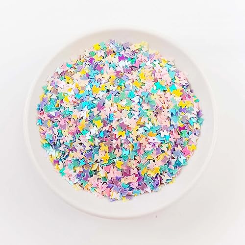 Confeti con purpurina con formas de mariposa para arte de uñas, suministros de limo, manualidades de resina, decoración del hogar, tarjetas de