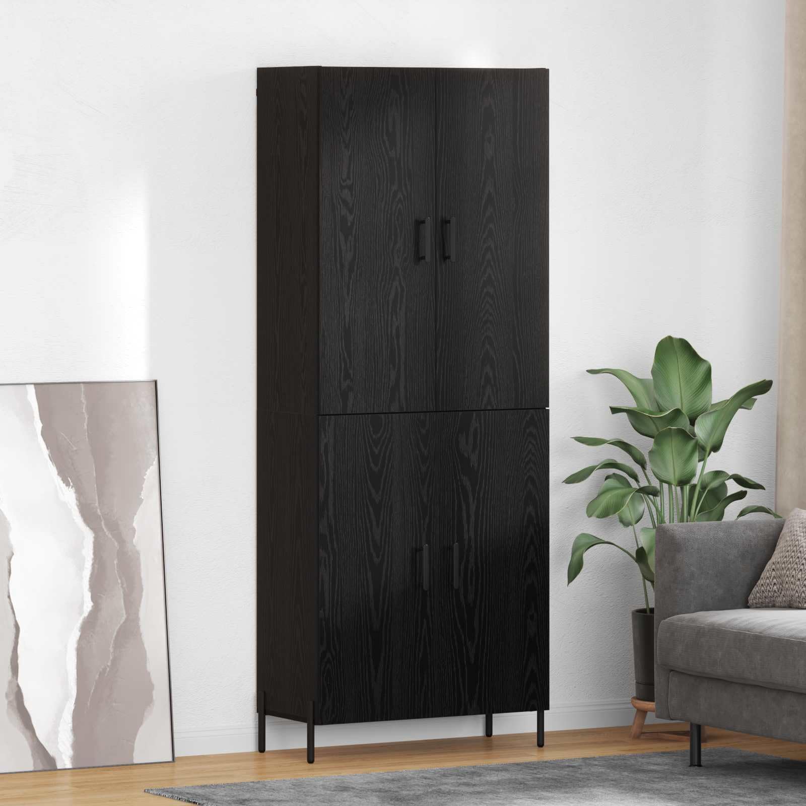 Comoda roble negro premium de alta calidad con diseno minimalista