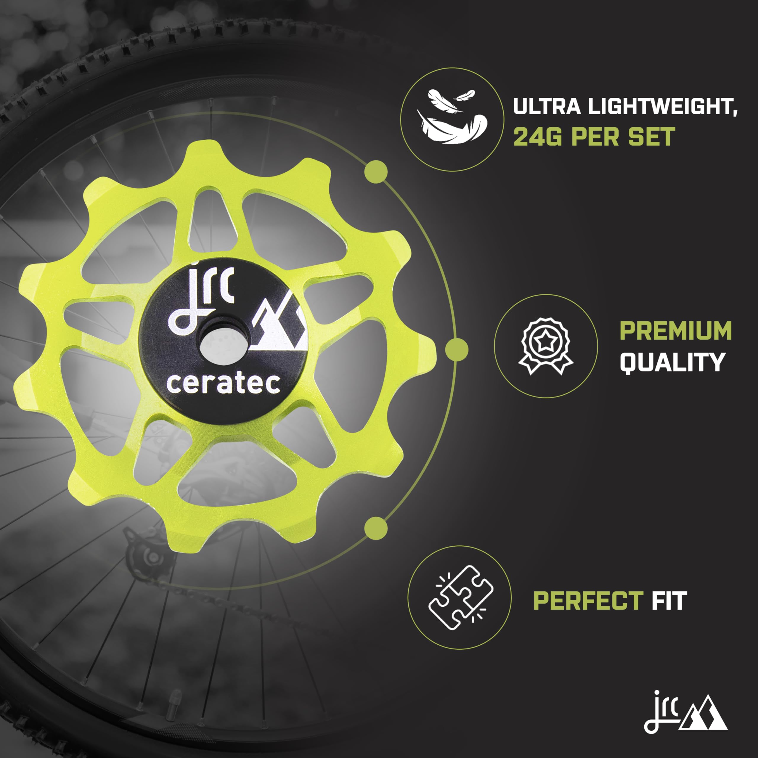 JRC Components 11T Ceramic Pulley Wheels | Compatible with 12