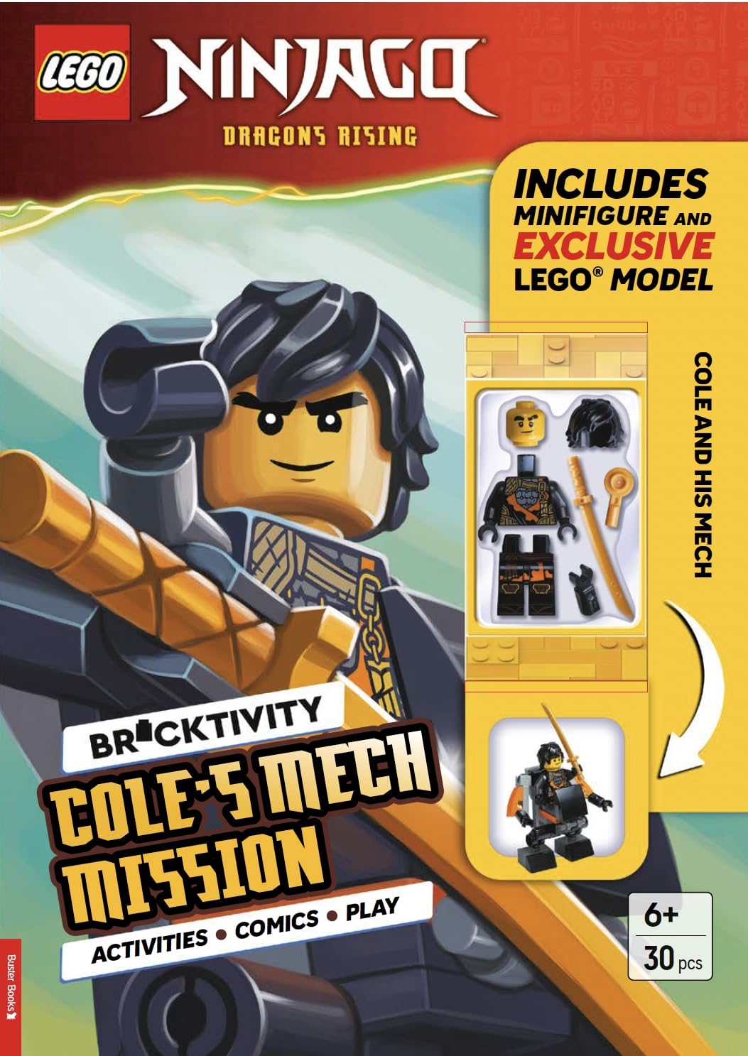 LEGO® NINJAGO®: Cole’s Mech Mission (with Cole minifigure and exclusive mech mini-build) (LEGO® Minifigure Activity)