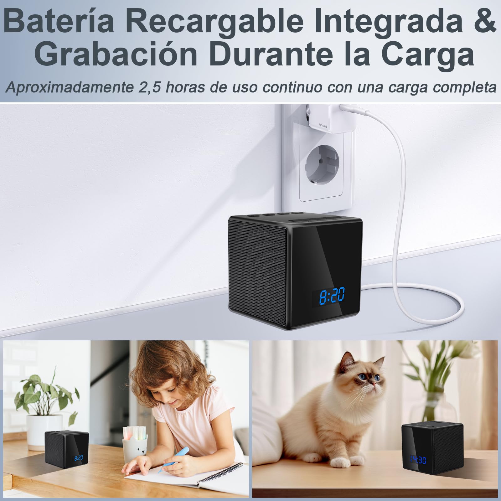 LXMIMI Cámara Oculta WiFi 2,4&5G, Mini WiFi Espía Cámara HD 1080P
