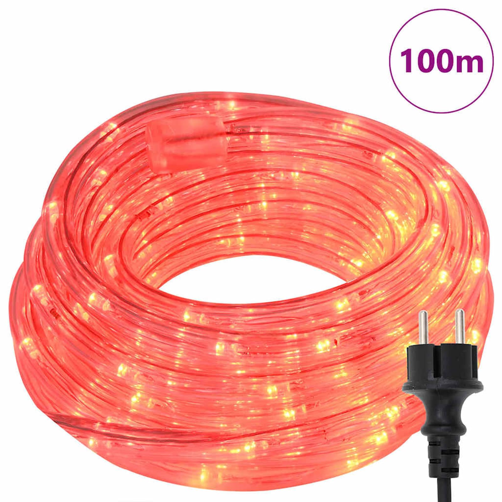 Homgoday Festbeleuchtung Lichterschlauch Deko Rot PVC für Innen & Außen Weihnachten Model42018933