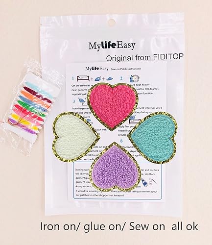 Miniatura 3 de MyLifeEasy Parches Preppy Parches de felpilla con purpurina para ropa, letras termo-adhesivas doradas recortadas para ropa, sombrero, apliques de