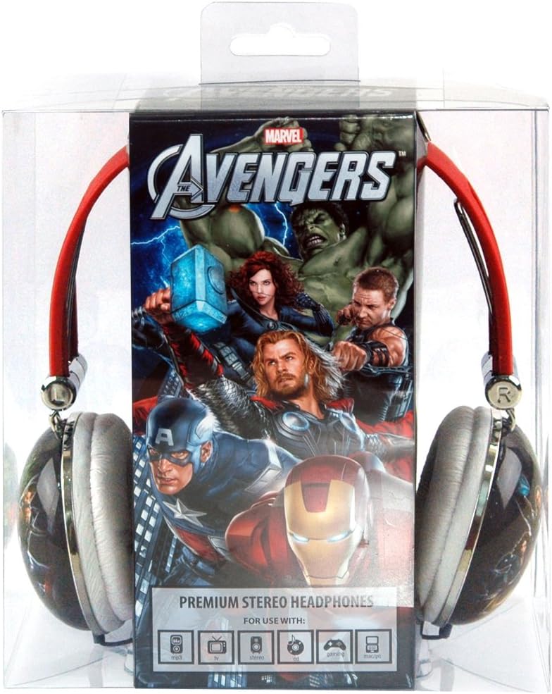 Marvel's The Avengers Movie Series Aviator Stereo Over Ear Headphones - Retail Packaging,MVL-820-AMG3