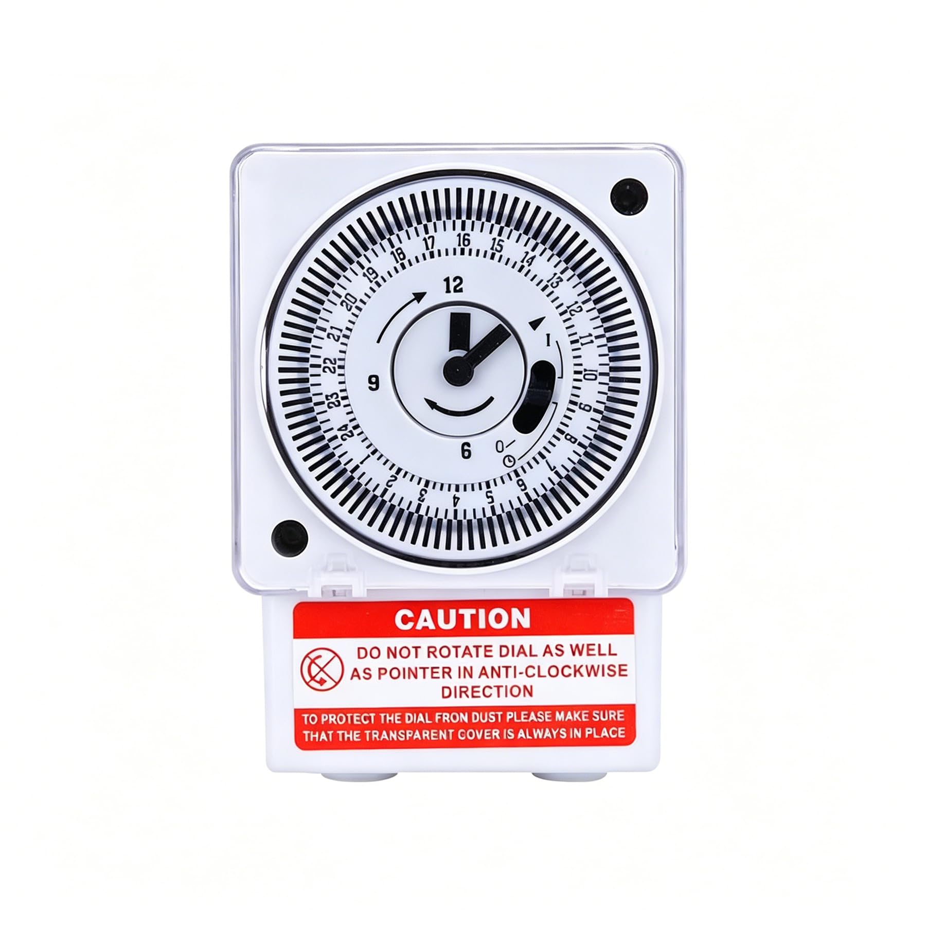 Uadme Mechanical Immersion Heater Timer 24 Hour, Wall Segment Timer Switch with Waterproof Cover, for Immersion Heaters, Lighting, Fans & Energy Storage Systems