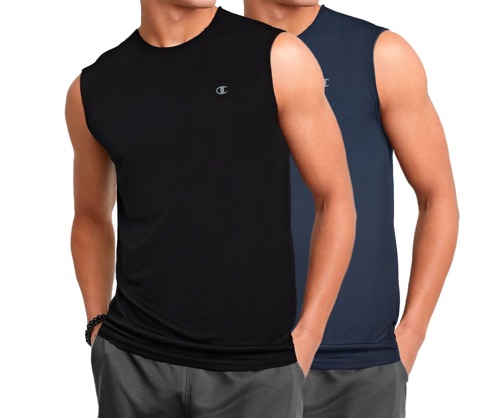 Champion Men's Big and Tall Performance Sleeveless Muscle Shirt 2 Pack