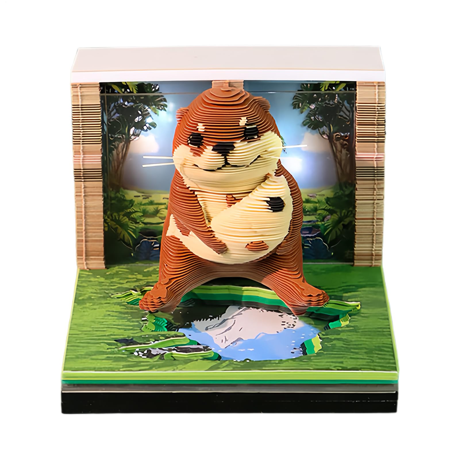 Calendario 3D per blocco note 2026 - Decorazione 3D, arte di carta carving