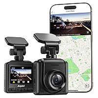 Avylet 2K Dash Cam Wi-Fi,Telecamera per Auto Mini con APP,Supporta il Modulo GPS Esterno,Grandangolare di 170°,Visione Notturna,24H