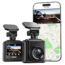 Avylet 2K Dash Cam Wi-Fi,Telecamera per Auto Mini con APP,Supporta il Modulo GPS Esterno,Grandangolare di 170°,Visione Notturna,24H Monitor di Parcheggio,Rilevamento di Movimento,G-Sensor, Schermo IPS