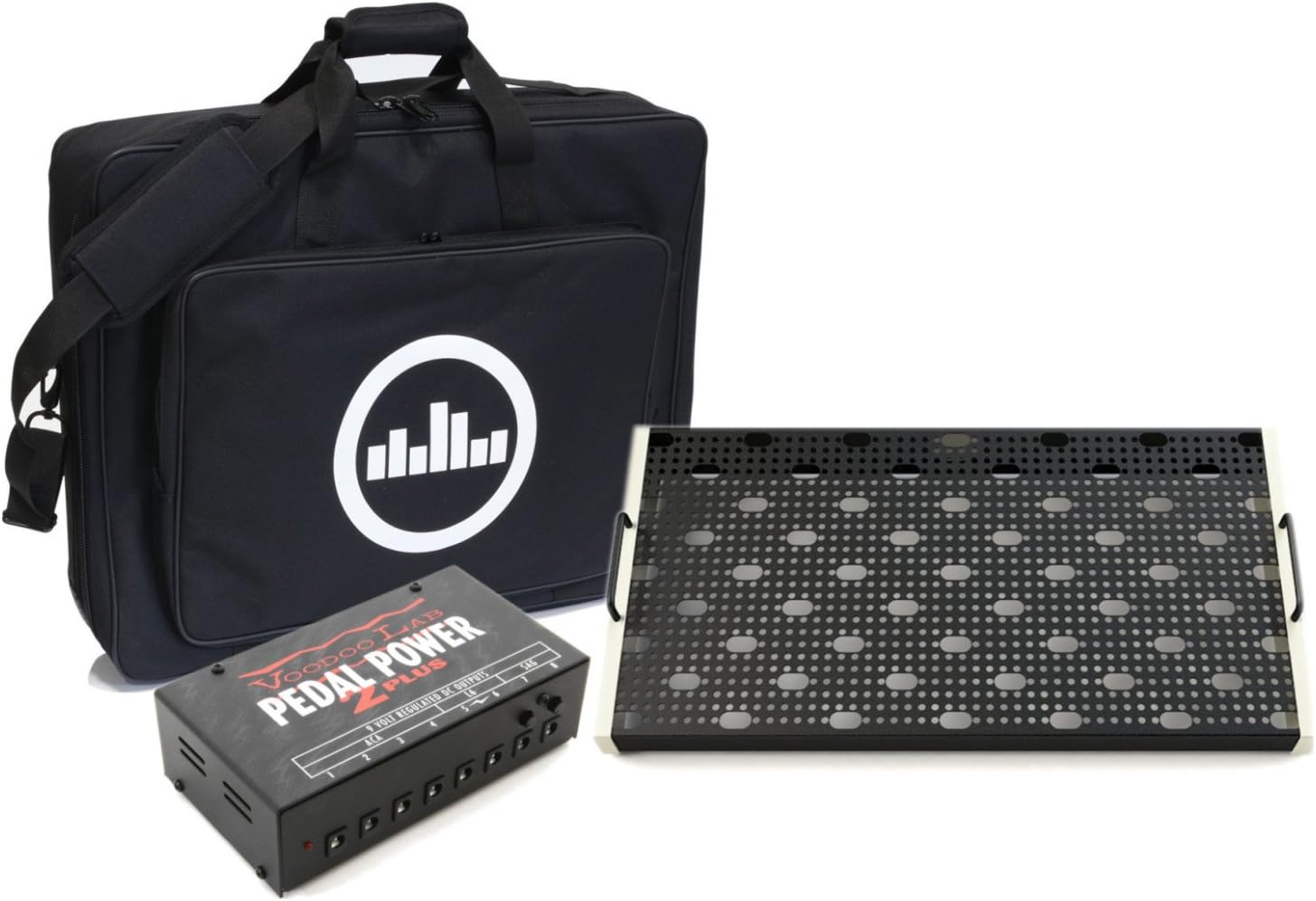 Temple Audio Design Duo 24 24.5 x 12.5 Vintage White Pedalboard with Soft Case a