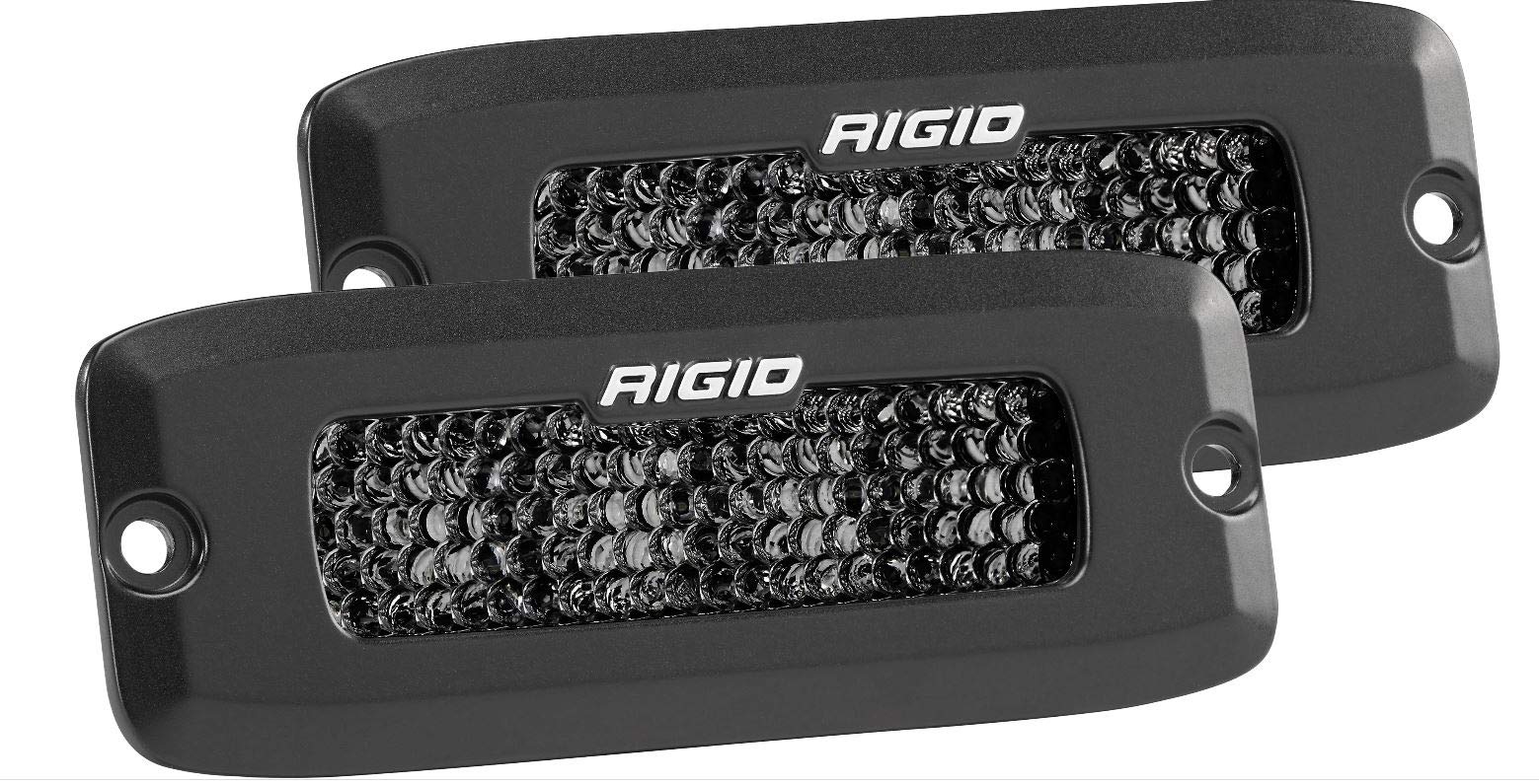 RIGID SR-Q SERIES PRO SPOT DIFFUSED MIDNIGHT FLUSH MOUNT PAIR (set of 2), RIGID 925513BLK