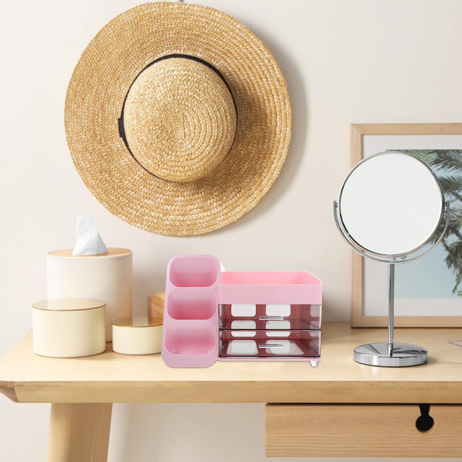 ifundom Schminktisch Organizer aus Kunststoff mit Fächern für Kosmetik