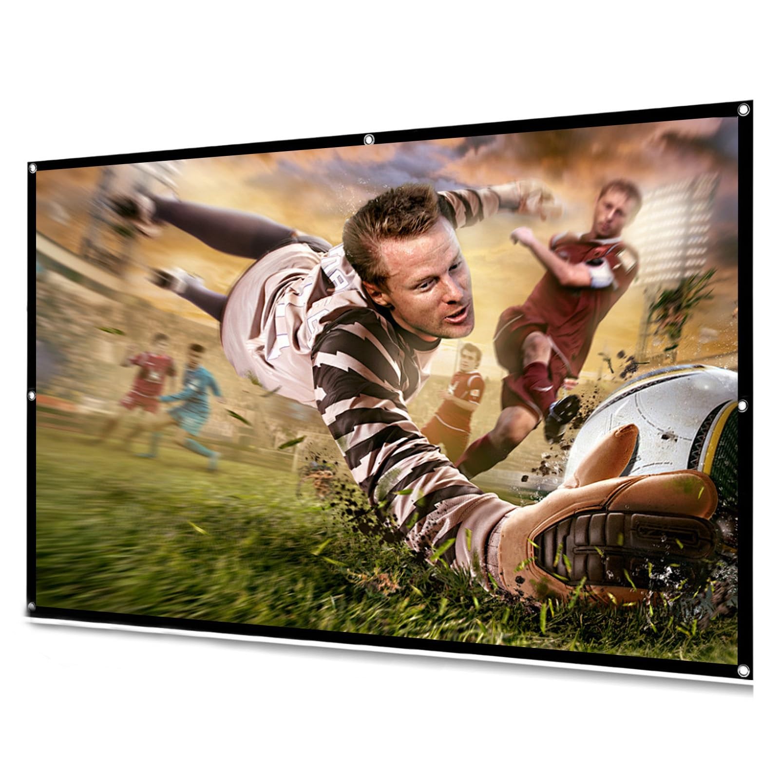 Amazon | 180インチ 16:9 3D フルHD 4K プロジェクタースクリーン