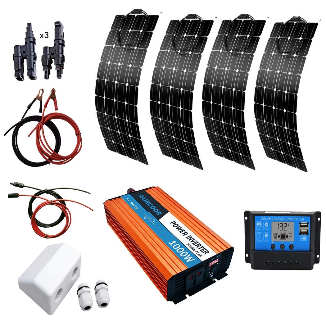 Buy 400 Watts complete flexible Solar Panel Kit with 1000W Power