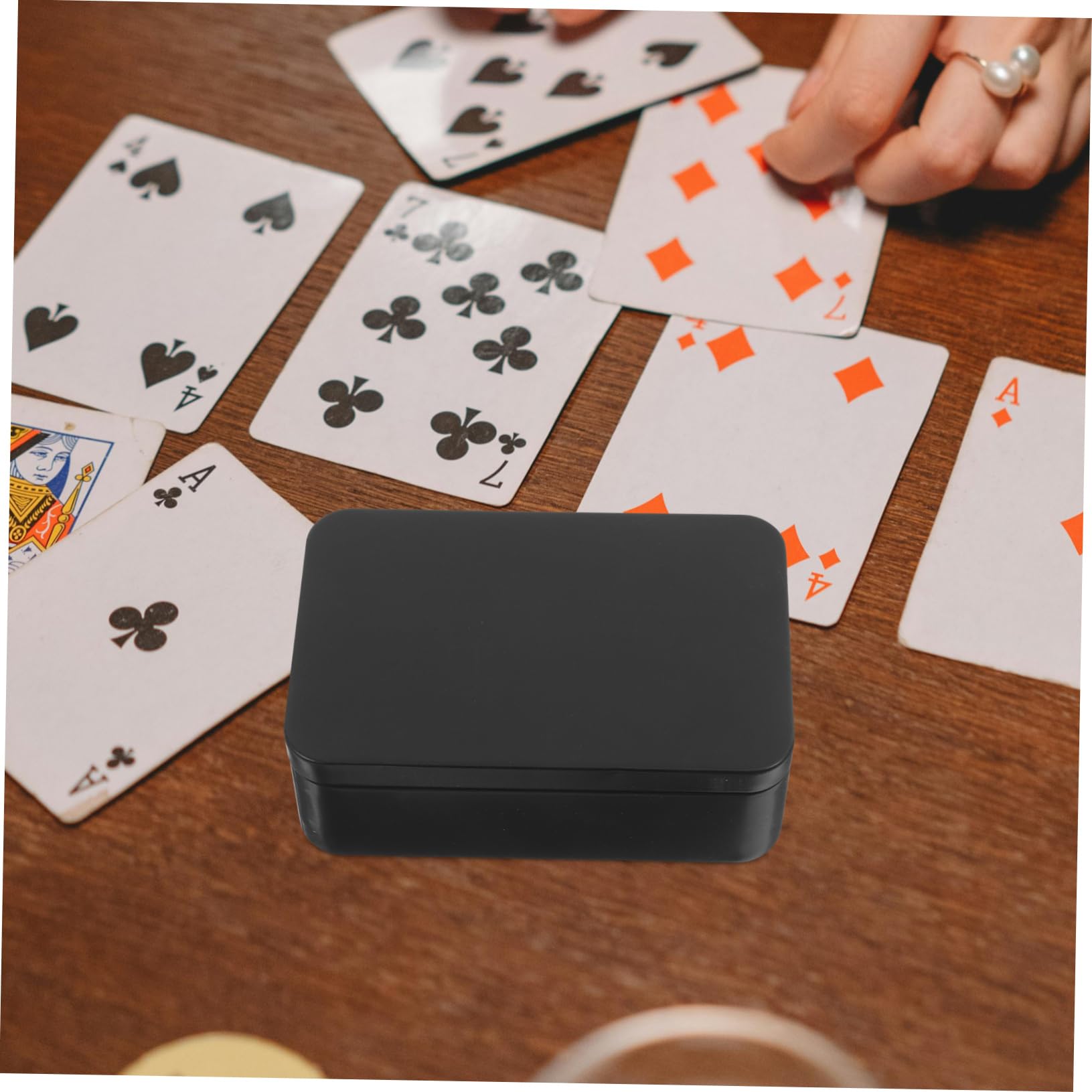 jojofuny 5 Set Scatola Di Immagazzinaggio Del Poker Organizzatore Di Carte Da Gioco Carta Archiviazione Di Carte Da Baseball Stoccaggio Di Scatole Per Carte Da Baseball Nero 3 Pezzi*5