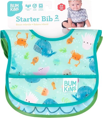 Miniatura 6 de Babero impermeable Bumkins, paquete de 2 unidades