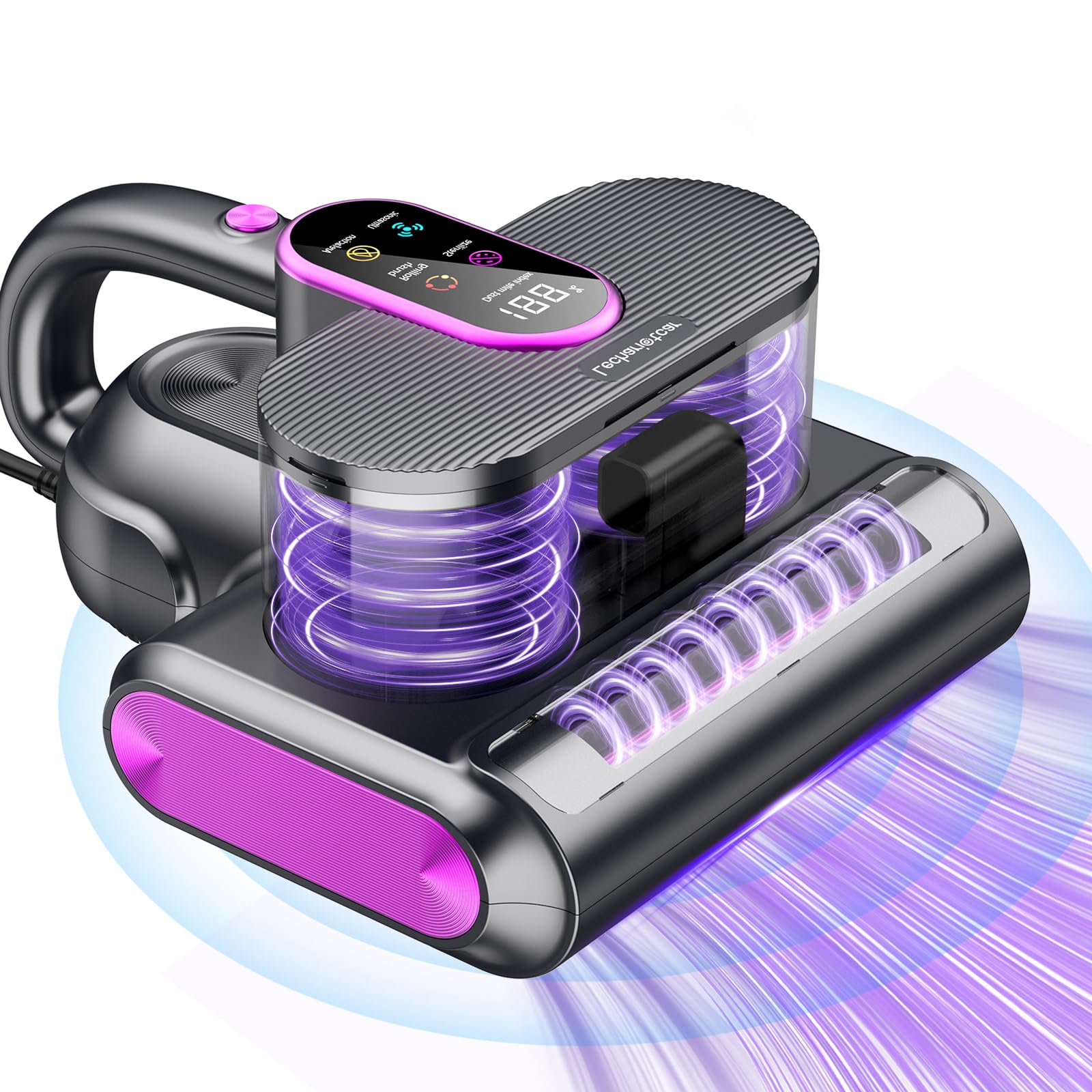 Aspirapolvere per materasso, detergente per materasso da 15 kPa con super aspirazione e luce UV da 275 nm, aspirapolvere materasso a mano da 500 W per letto, divano, mobili, culla, filtro di ricambio