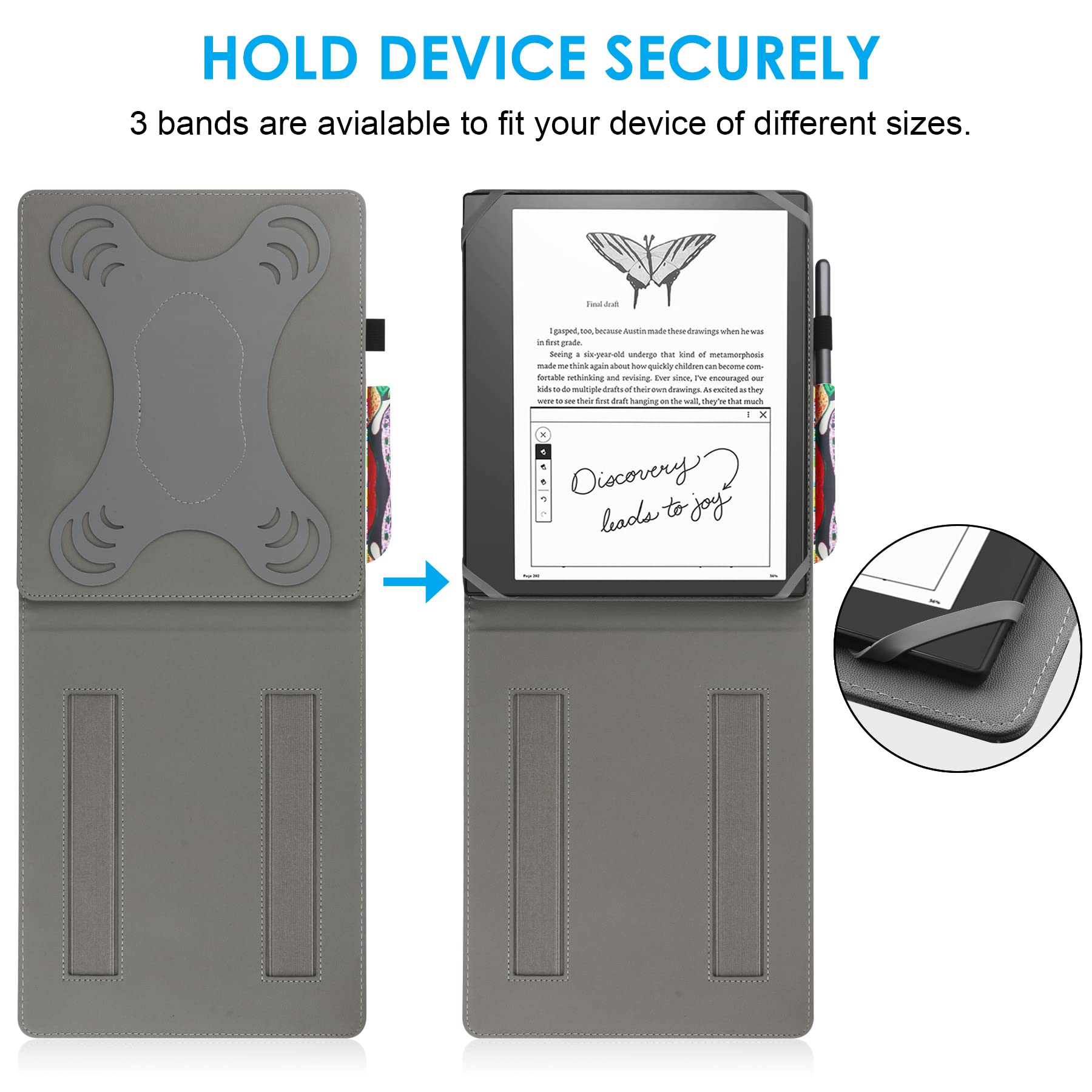 HoYiXi Universal Case for 10.2-inch Introducing Scribe 1st Generation 2022 Release / 10.3-inch Kobo Elipsa eReader 2021 Release Foldable Cover with Vertical Flip Stand Pen Holder - Tree