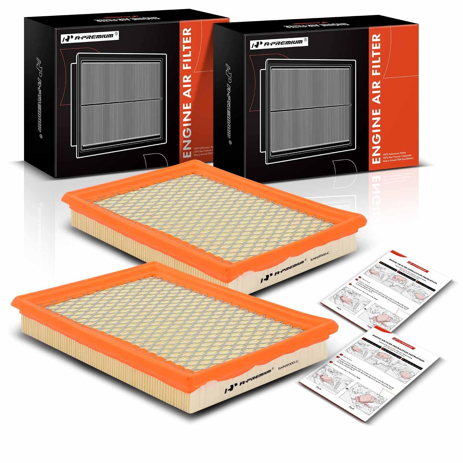 A-Premium 2-PC Engine Air Filter Compatible with Nissan & Infinit Models - Rogue, Sentra, 300ZX, Juke, FX35, FX37, FX50, M56, Q50, Q60, Q70, Q70L, QX70
