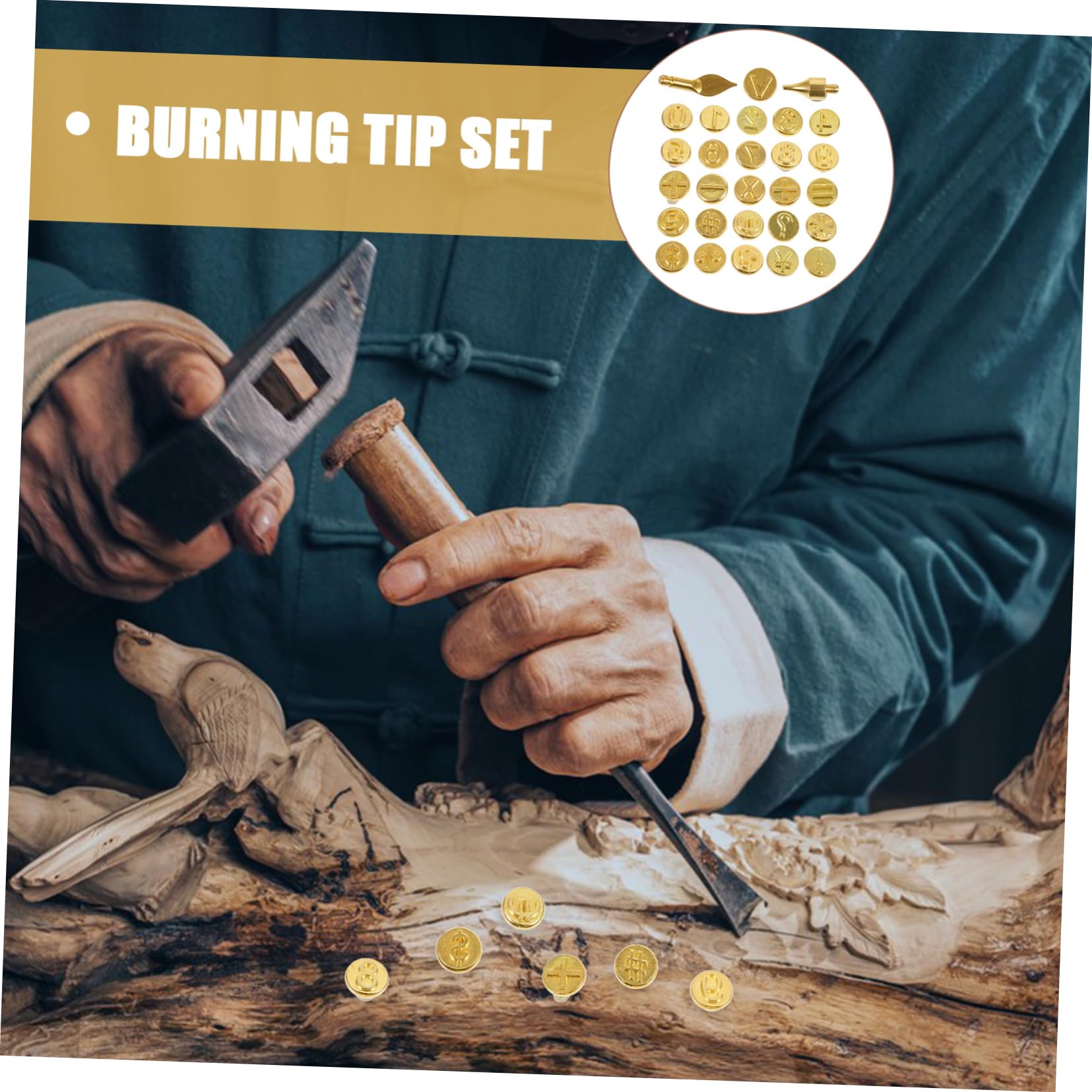 HOMSFOU 2 Set Punte per Pirografia Numerate Kit Strumenti per Incisione e Creazioni per Fai da Te Accessori per creatività e Progetti Unici