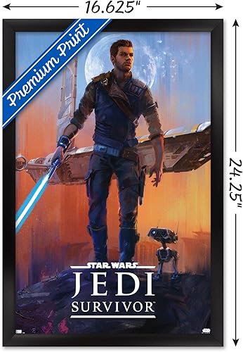 Miniatura 3 de Trends International Star Wars Jedi Survivor - Póster de pared de lujo, 14.725 x 22.375 pulgadas, versión enmarcada en negro